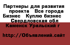 Партнеры для развития IT проекта - Все города Бизнес » Куплю бизнес   . Свердловская обл.,Каменск-Уральский г.